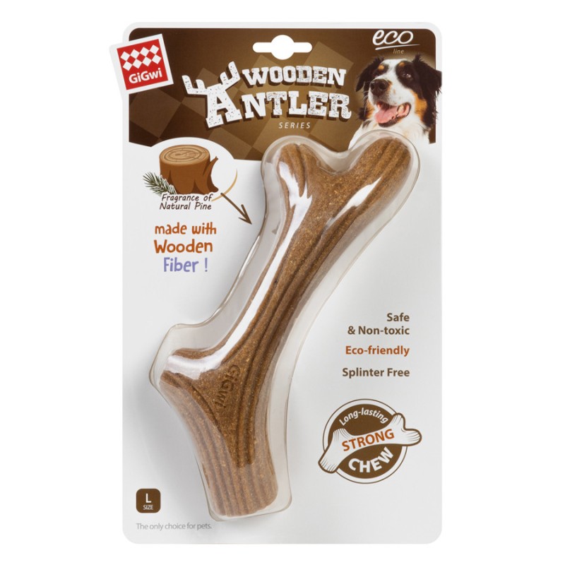 GiGwi Wooden Antler Іграшка для собак Ріг жувальний