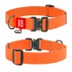 Collar Waudog Waterproof Нашийник для собак водостійкий з QR паспортом металева пряжка-фастекс оранжевий