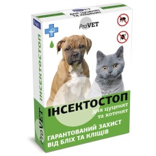 ProVET Інсектостоп Краплі від бліх та кліщів для кошенят та цуценят