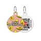 Collar Waudog Smart ID Адреса для собак і котів персоналізований з QR паспортом, малюнок Авокадо рожевий