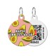 Collar Waudog Smart ID Адреса для собак і котів персоналізований з QR паспортом, малюнок Авокадо рожевий
