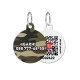 Collar Waudog Smart ID Адреса для собак і котів персоналізований з QR паспортом, малюнок Камо зелений