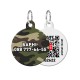 Collar Waudog Smart ID Адреса для собак і котів персоналізований з QR паспортом, малюнок Камо зелений