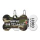 Collar Waudog Smart ID Адреса для собак і котів персоналізований з QR паспортом, малюнок Камо зелений