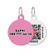 Collar Waudog Smart ID Адреса для собак і котів персоналізований з QR паспортом, малюнок Рожевий