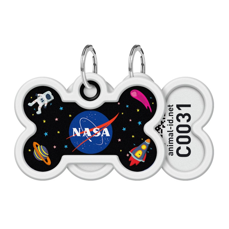 Collar Waudog Smart ID Адреса з QR-кодом металевий з малюнком NASA