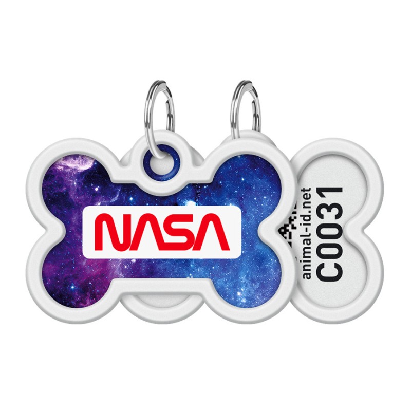 Collar Waudog Smart ID Адреса з QR-кодом металевий з малюнком NASA21