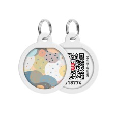 Collar Waudog Smart ID Адресник з QR-кодом металевий з малюнком Абстракція