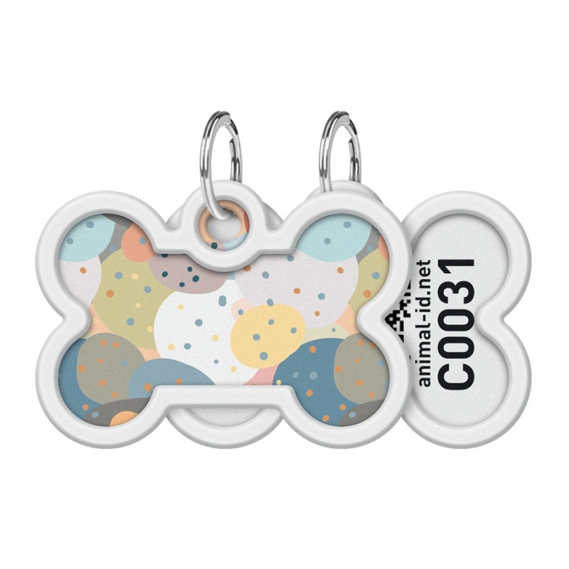 Collar Waudog Smart ID Адреса з QR-кодом металевий з малюнком Абстракція