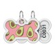 Collar Waudog Smart ID Адреса з QR-кодом металевий з малюнком Авокадо 2