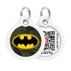Collar Waudog Smart ID Адреса з QR-кодом металевий з малюнком Бетмен зелений