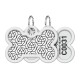 Collar Waudog Smart ID Адреса з QR-кодом металевий з малюнком Геометрія
