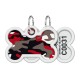 Collar Waudog Smart ID Адреса з QR-кодом металевий з малюнком Камо сірий