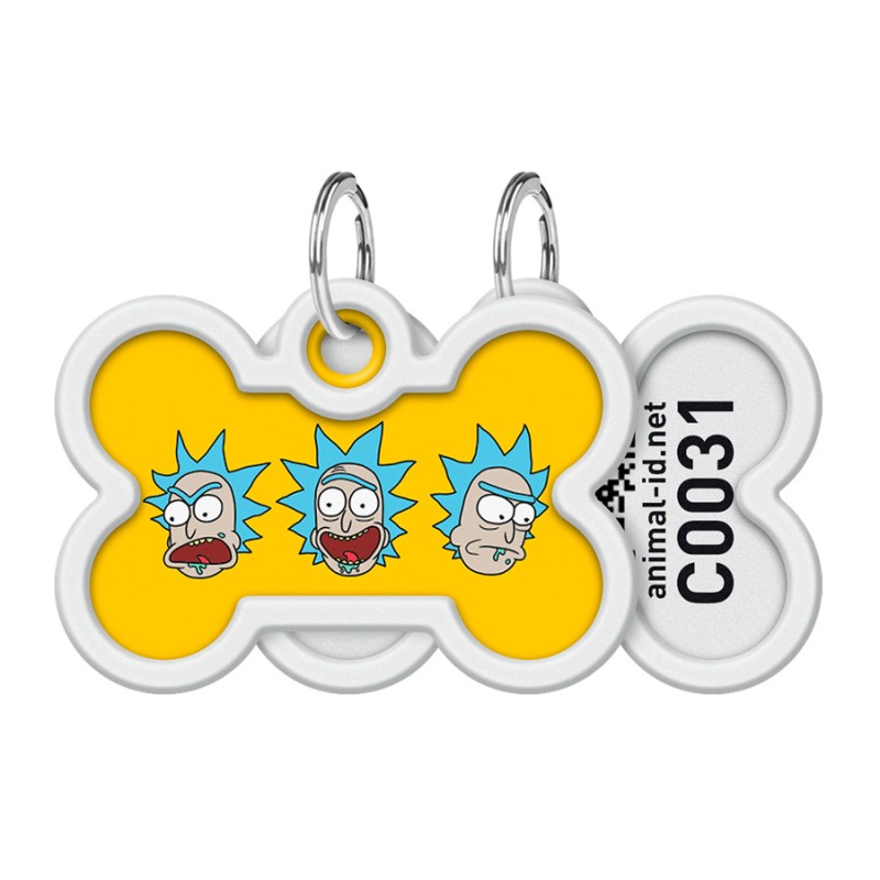 Collar Waudog Smart ID Адреса з QR-кодом металевий з малюнком Рік і Морті 3