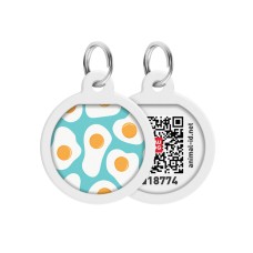 Collar Waudog Smart ID Адресник з QR-кодом металевий з малюнком Яєчня