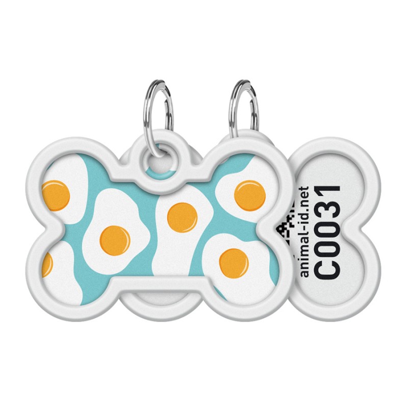Collar Waudog Smart ID Адреса з QR-кодом металевий з малюнком Яєчня