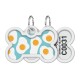 Collar Waudog Smart ID Адреса з QR-кодом металевий з малюнком Яєчня