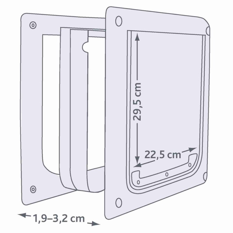 Trixie FreeDog 2-Way Flap Врізні двосторонні двері для собак