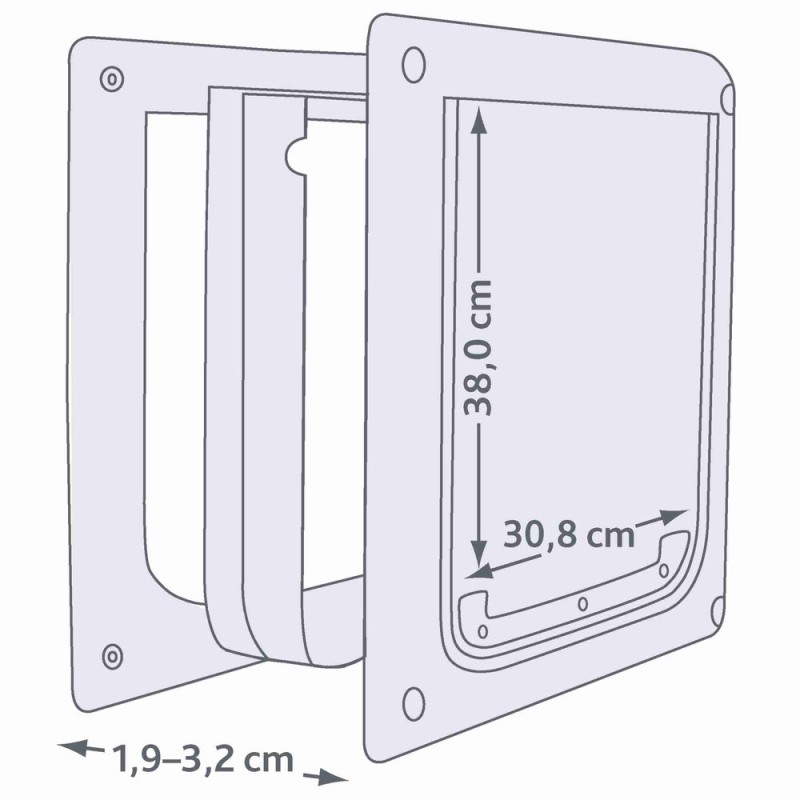 Trixie FreeDog 2-Way Flap Врізні двосторонні двері для собак