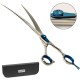 Davis Extreme Edge Blue Curved Вигнуті ножиці для стрижки собак