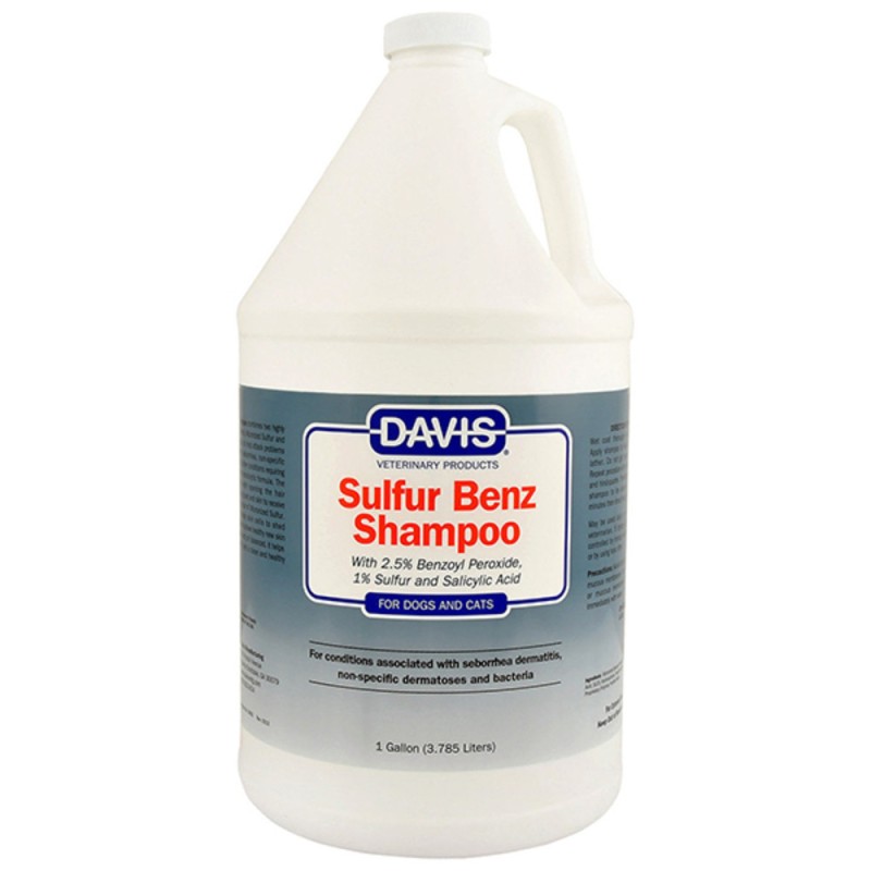 Davis Sulfur Benz Shampoo Шампунь з пероксидом бензоїлу для котів і собак