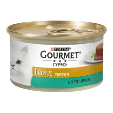 Gourmet Gold Консерви для дорослих кішок з кроликом шматочки в паштеті