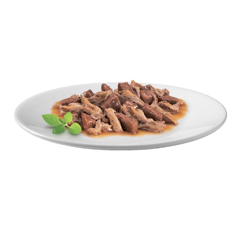 Gourmet Gold Консерви для дорослих кішок з кроликом та печивом шматочки у підливі