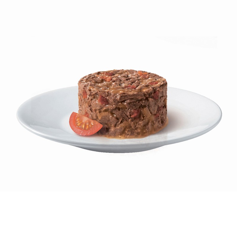 Gourmet Gold Консерви для дорослих кішок ніжні биточки з яловичиною та томатами