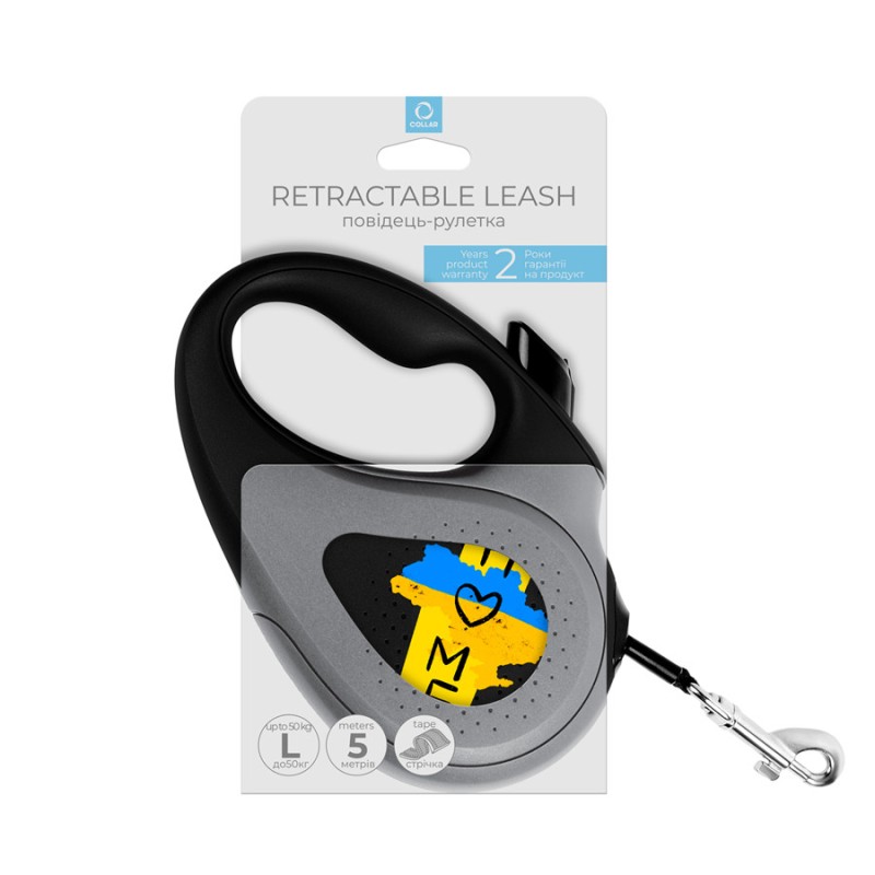 Collar WAUDOG Roulette Leash Повідець-рулетка для собак з малюнком