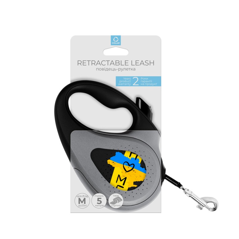 Collar WAUDOG Roulette Leash Повідець-рулетка для собак з малюнком