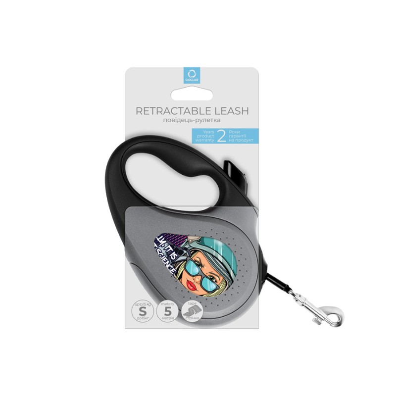 Collar WAUDOG Roulette Leash Повідець-рулетка для собак з малюнком Космос Ракетобудування