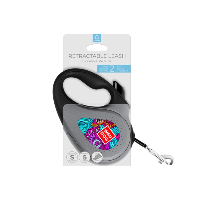 Collar WAUDOG Roulette Leash Повідець-рулетка для собак з малюнком Літо