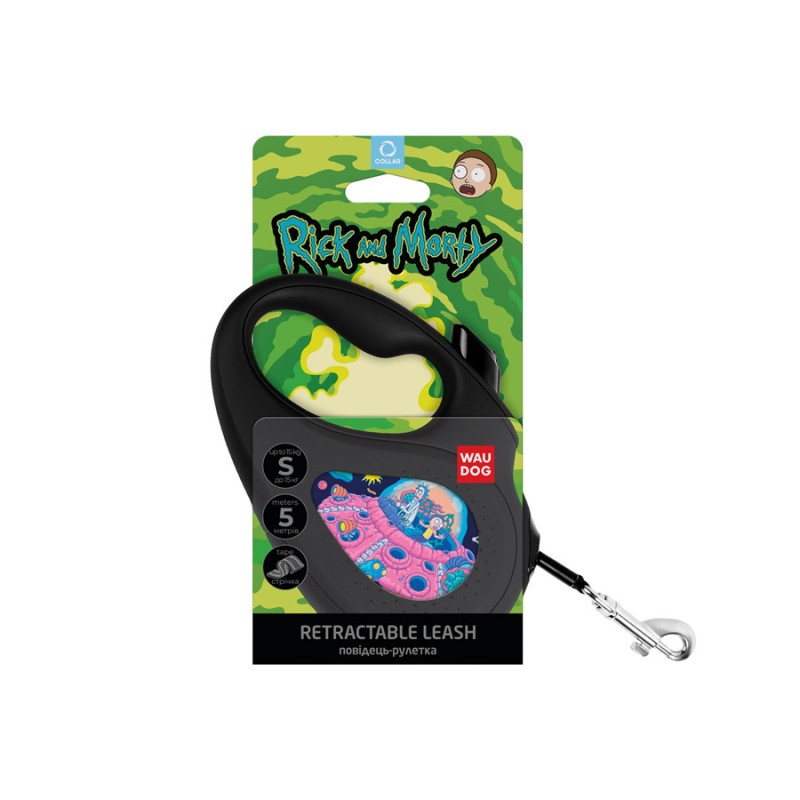 Collar WAUDOG Roulette Leash Повідець-рулетка для собак з малюнком Рік та Морті 1