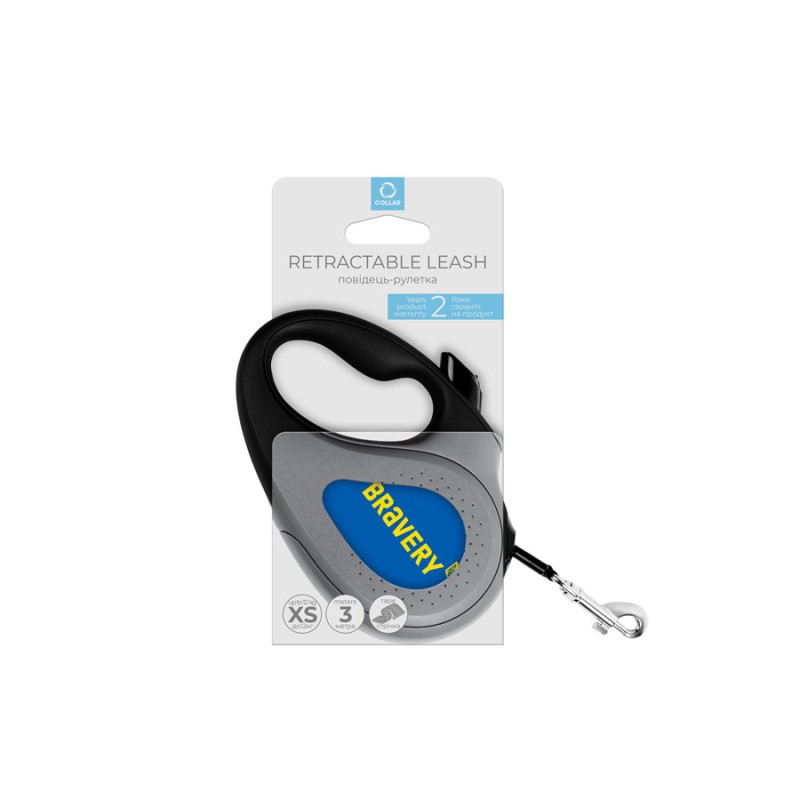 Collar WAUDOG Roulette Leash Повідець-рулетка для собак з малюнком Сміливість