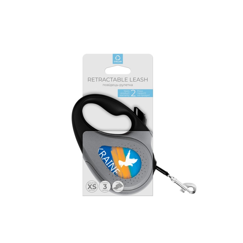 Collar WAUDOG Roulette Leash Повідець-рулетка для собак з малюнком Прапор