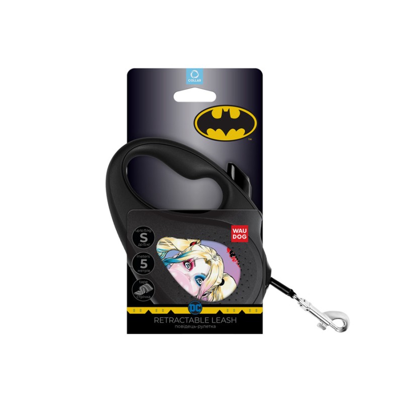 Collar WAUDOG Roulette Leash Повідець-рулетка для собак з малюнком Харлі Квін