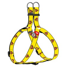 Collar Waudog Nylon Шлея для собак нейлонова з QR паспортом пластикова пряжка-фастекс Супермен 2