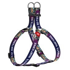 Collar Waudog Nylon Шлея для собак нейлонова з QR паспортом пластикова пряжка-фастекс Космос.Ракетобудування