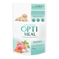 Optimeal Puppy Dog Turkey and Carrot Консерви для цуценят з індичкою та морквою в соусі