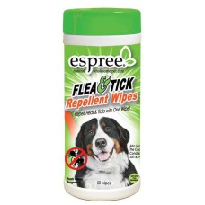 Espree Flea & Tick Repellent Wipes Серветки вологі репелентної дії для додаткового захисту від бліх та кліщів у собак