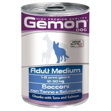 Gemon Medium Adult Dog Консерви для дорослих собак середніх порід з тунцем та лососем