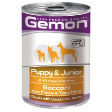 Gemon Puppy & Junior Консерви для цуценят з куркою та індичкою в желе