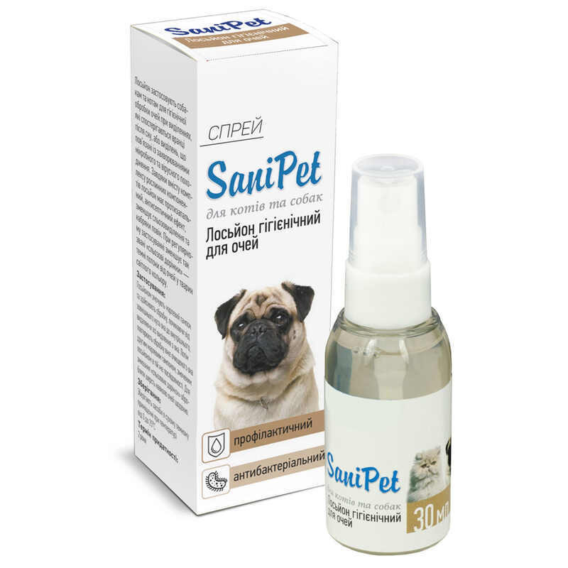 Sani Pet Лосьйон-спрей для догляду за очима котів та собак