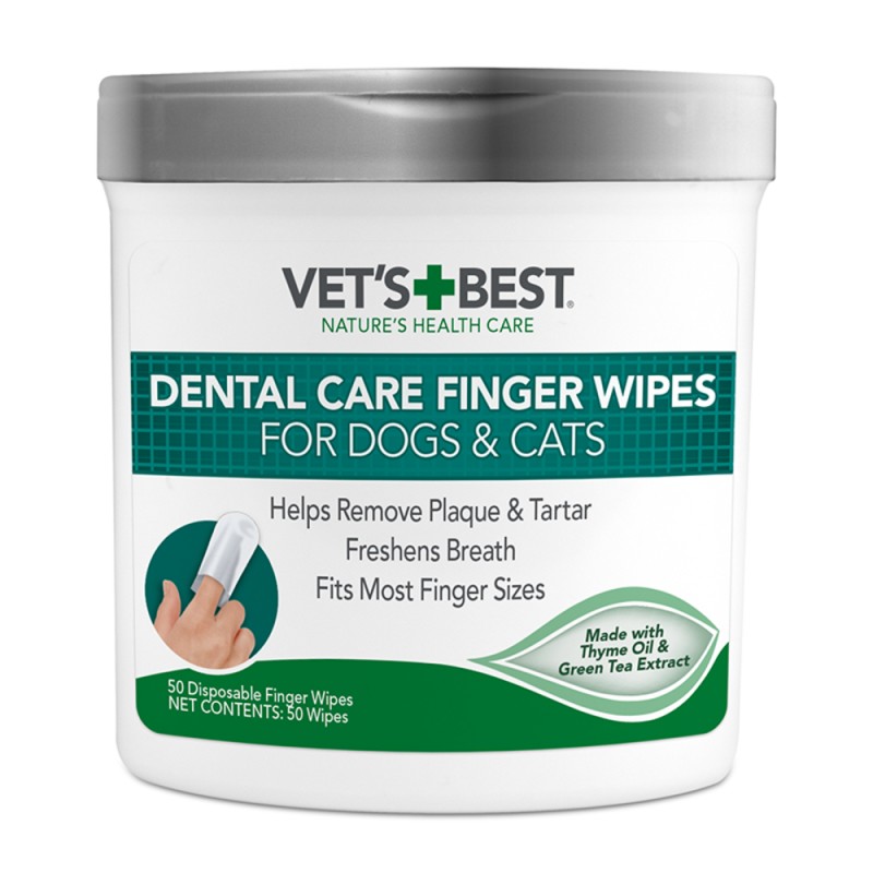 Vet`s Best Clean Teeth Wipes Вологі серветки для догляду за ротовою порожниною для собак і котів
