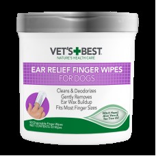 Vet`s Best Ear Relief Finger Wipes Вологі серветки для чищення вух для собак