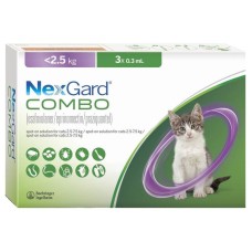 NexGard Combo Спот-он краплі на холку від бліх кліщів та гельмінтів для кішок до 2,5 кг