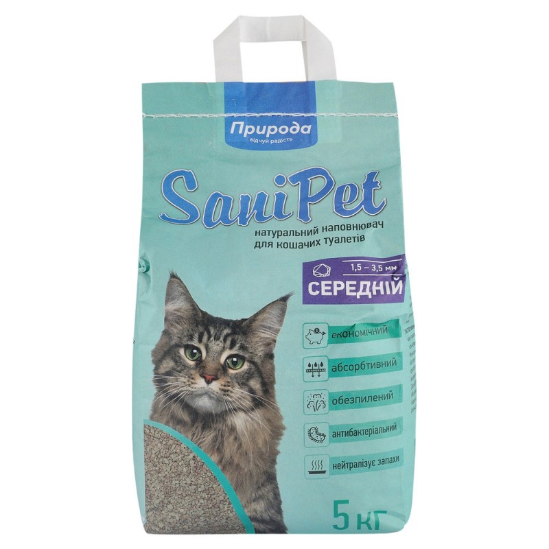 Sani Pet Бентонітовий наповнювач для котячого туалету 5 кг