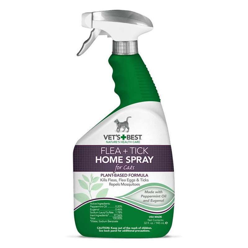 Vet`s Best Flea&Tick Home Spray for Cats Спрей Універсальний від бліх та кліщів для кішок та захисту будинку від паразитів