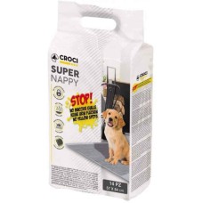 Croci Super Nappy Activated Carbon Одноразові гігієнічні пелюшки для собак з активованим вугіллям 84х57 см