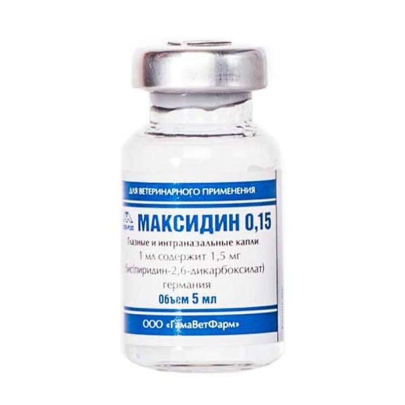 Микро-плюс Максідін 0,15% Краплі очні та інтраназальні для собак та котів